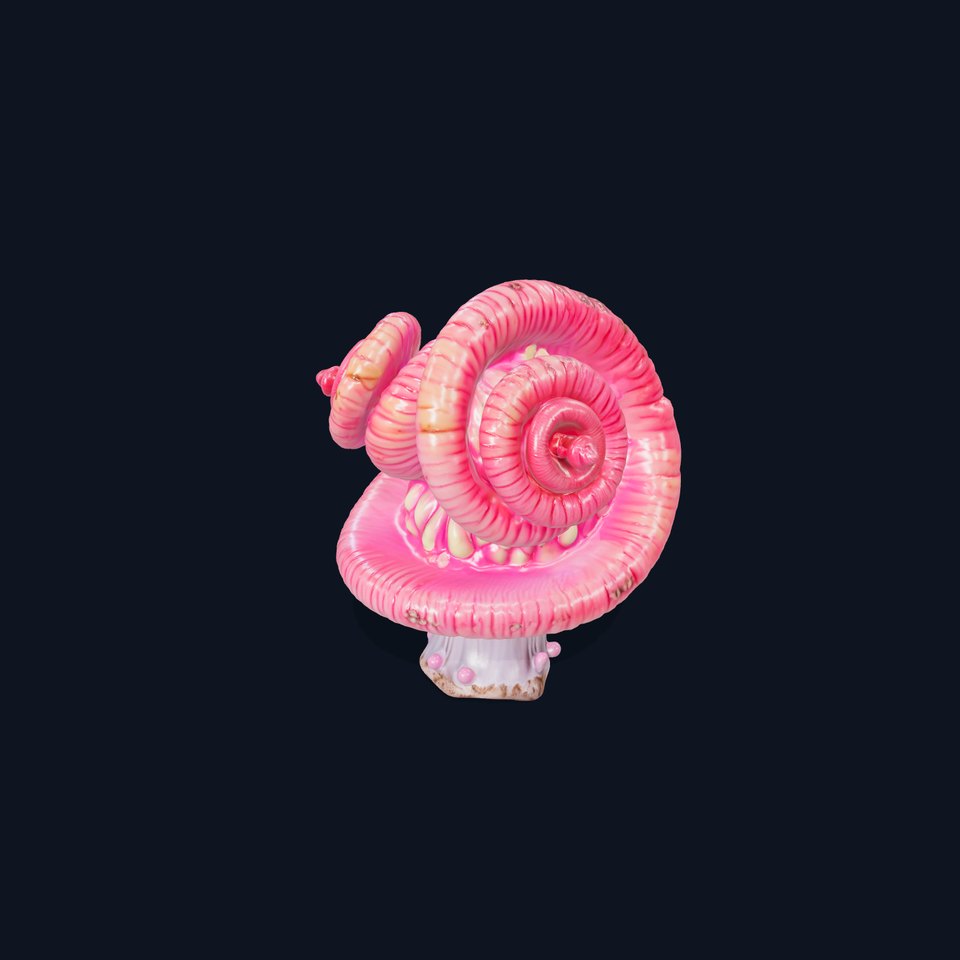 Vibrant Pink Mushroom model pack